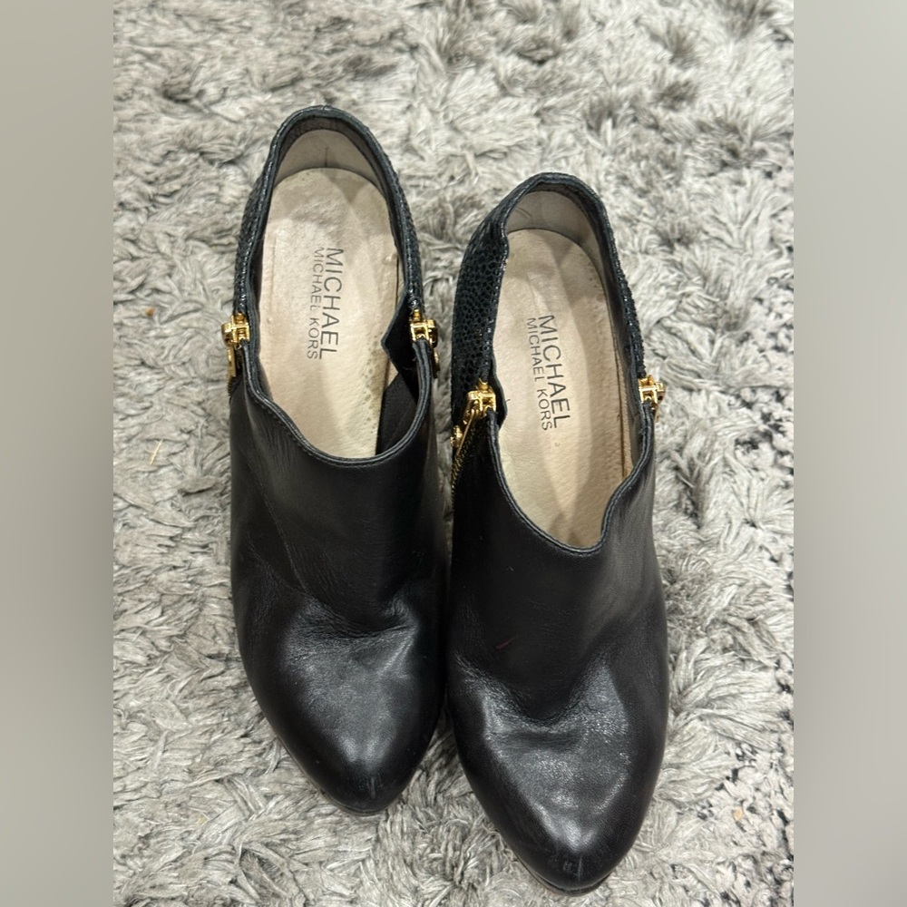 MICHAEL KORS York Python-embossed Black Ankle Boot - image 2